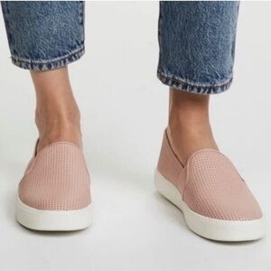 Vince Blair 5 Leather Slip-On Sneakers in Rose Water Women's Size 7 1/2